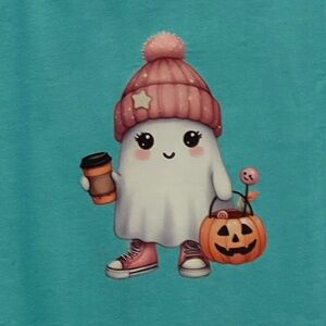 Graphic of a cute Halloween Ghost Infant Onesies (12 mo’s)